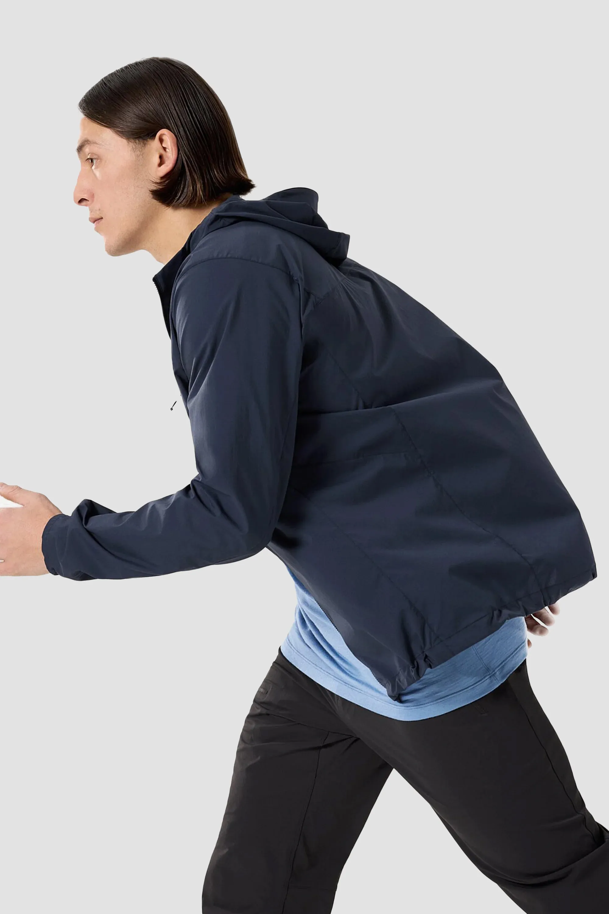 Mens Black Sapphire Squamish Hoody by Arcteryx - Weather Resistant and Durable Jacket
