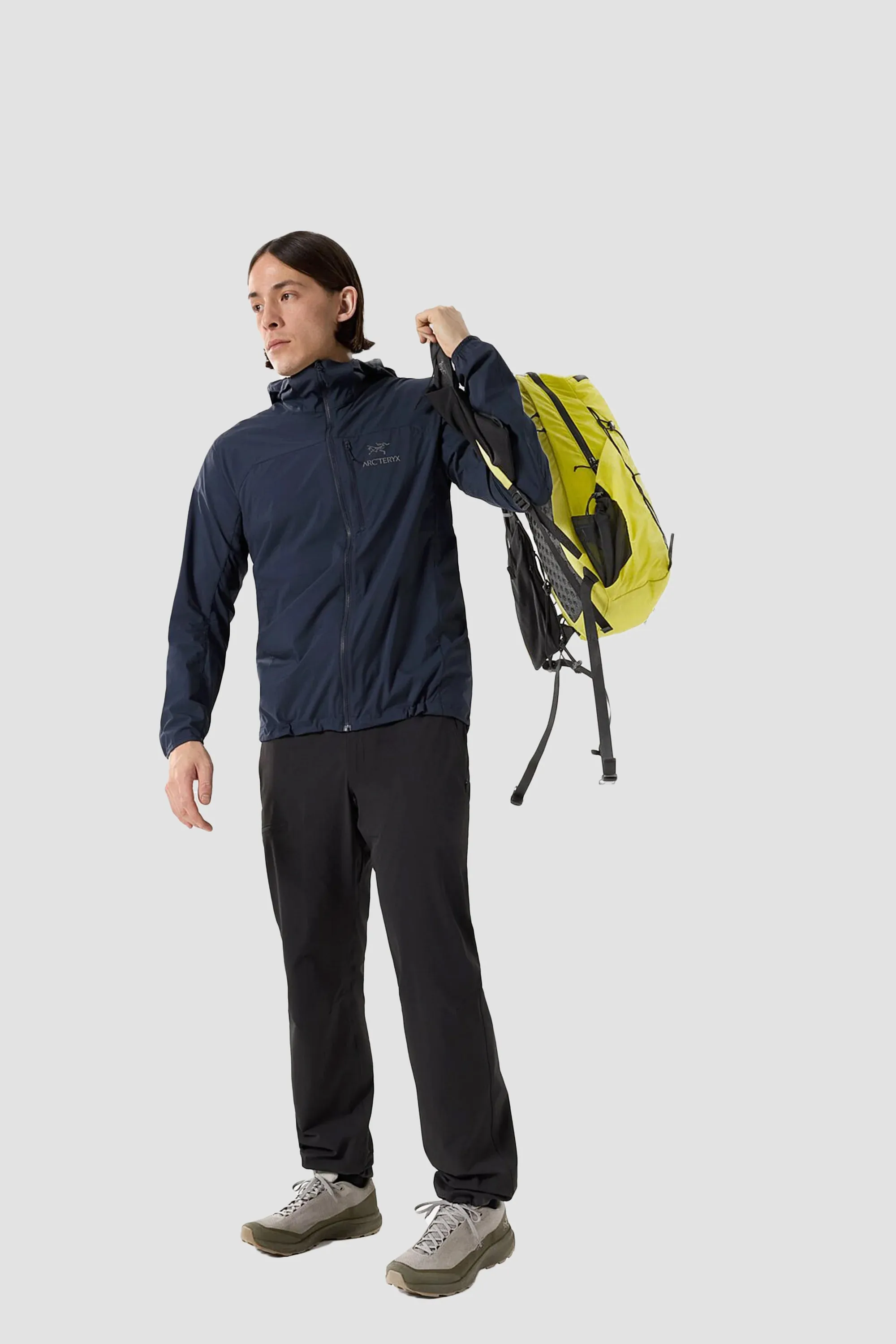 Mens Black Sapphire Squamish Hoody by Arcteryx - Weather Resistant and Durable Jacket