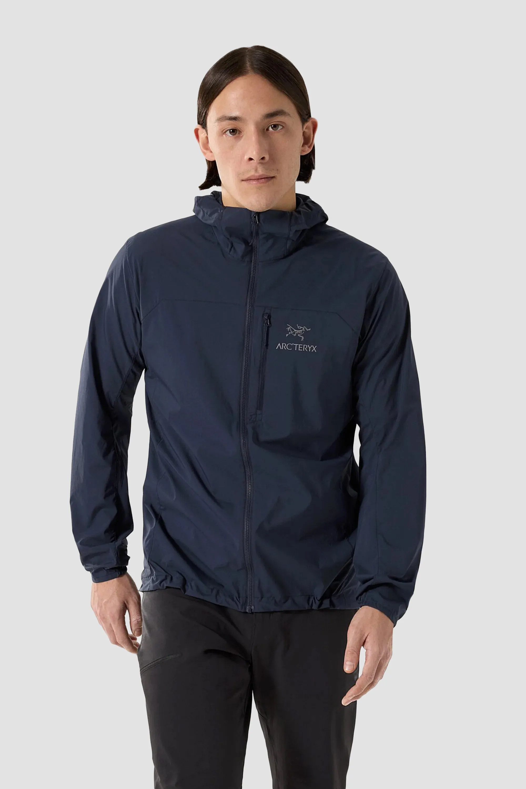 Mens Black Sapphire Squamish Hoody by Arcteryx - Weather Resistant and Durable Jacket