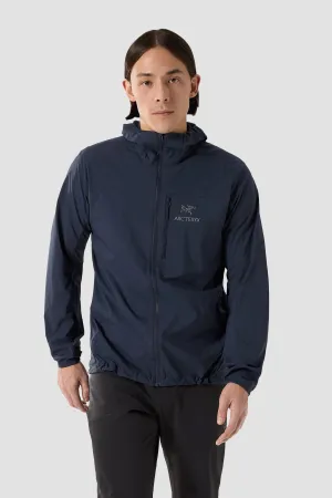 Mens Black Sapphire Squamish Hoody by Arcteryx - Weather Resistant and Durable Jacket