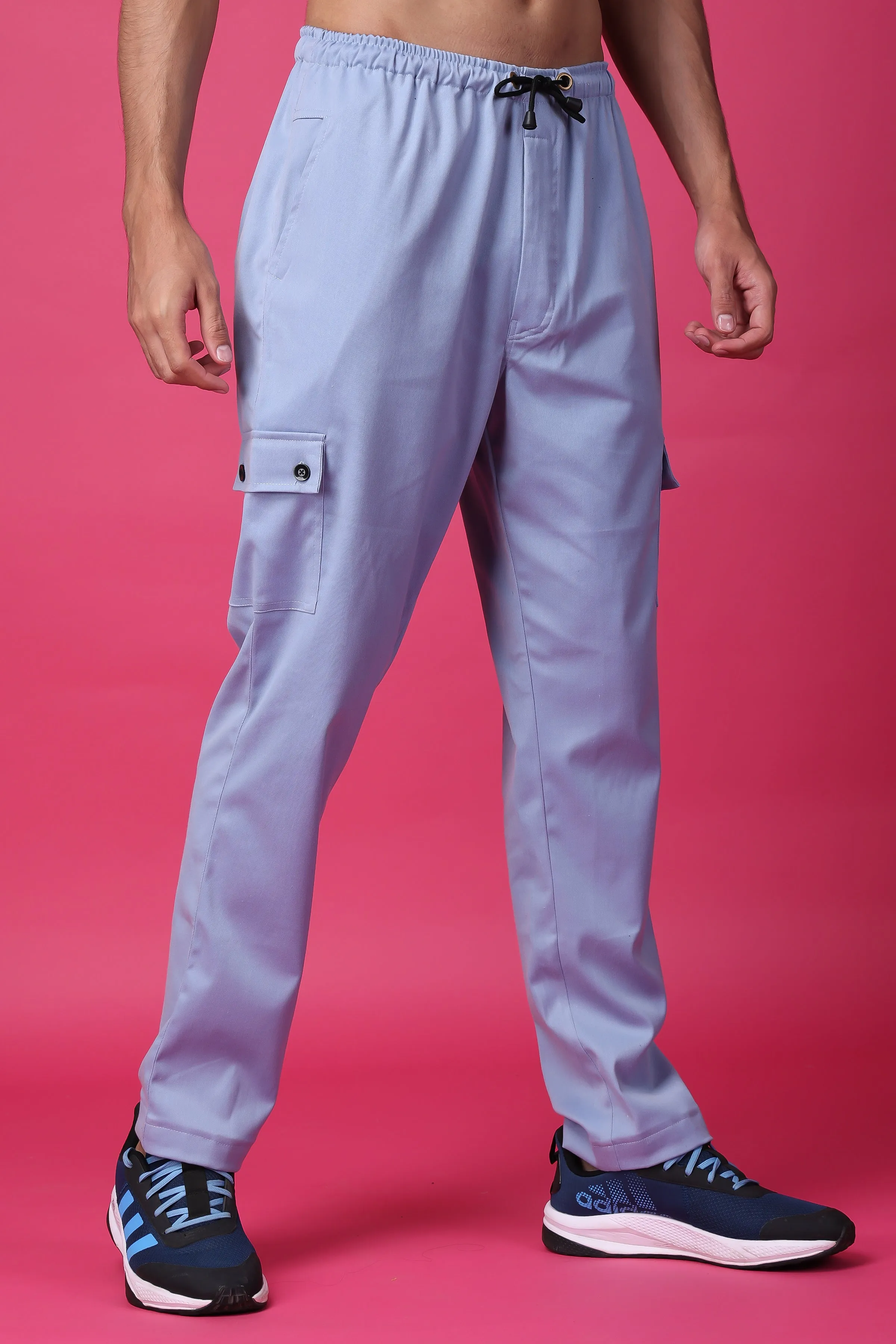 Powder Blue Stretch Cargo