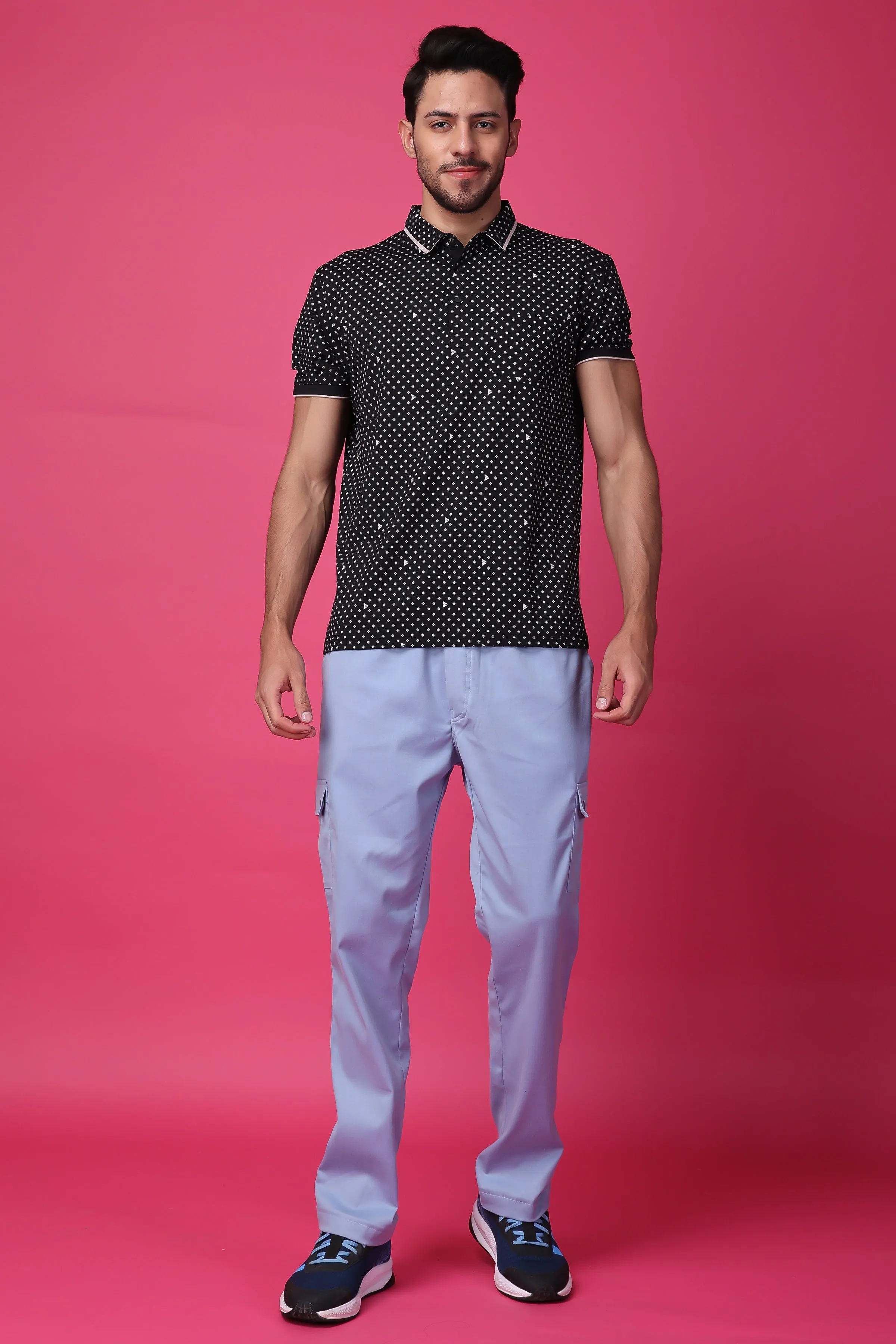 Powder Blue Stretch Cargo