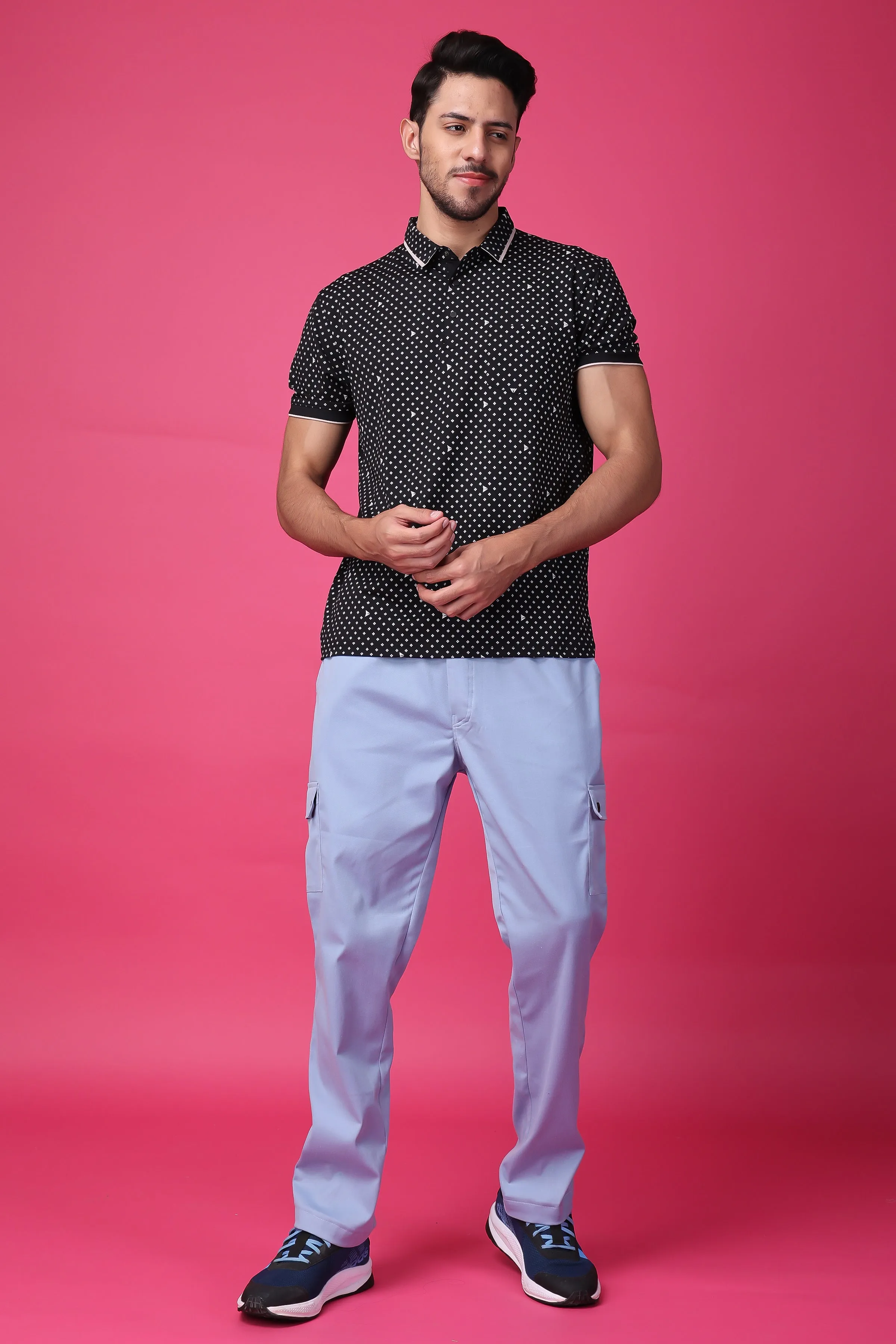 Powder Blue Stretch Cargo