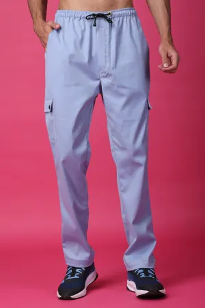 Powder Blue Stretch Cargo