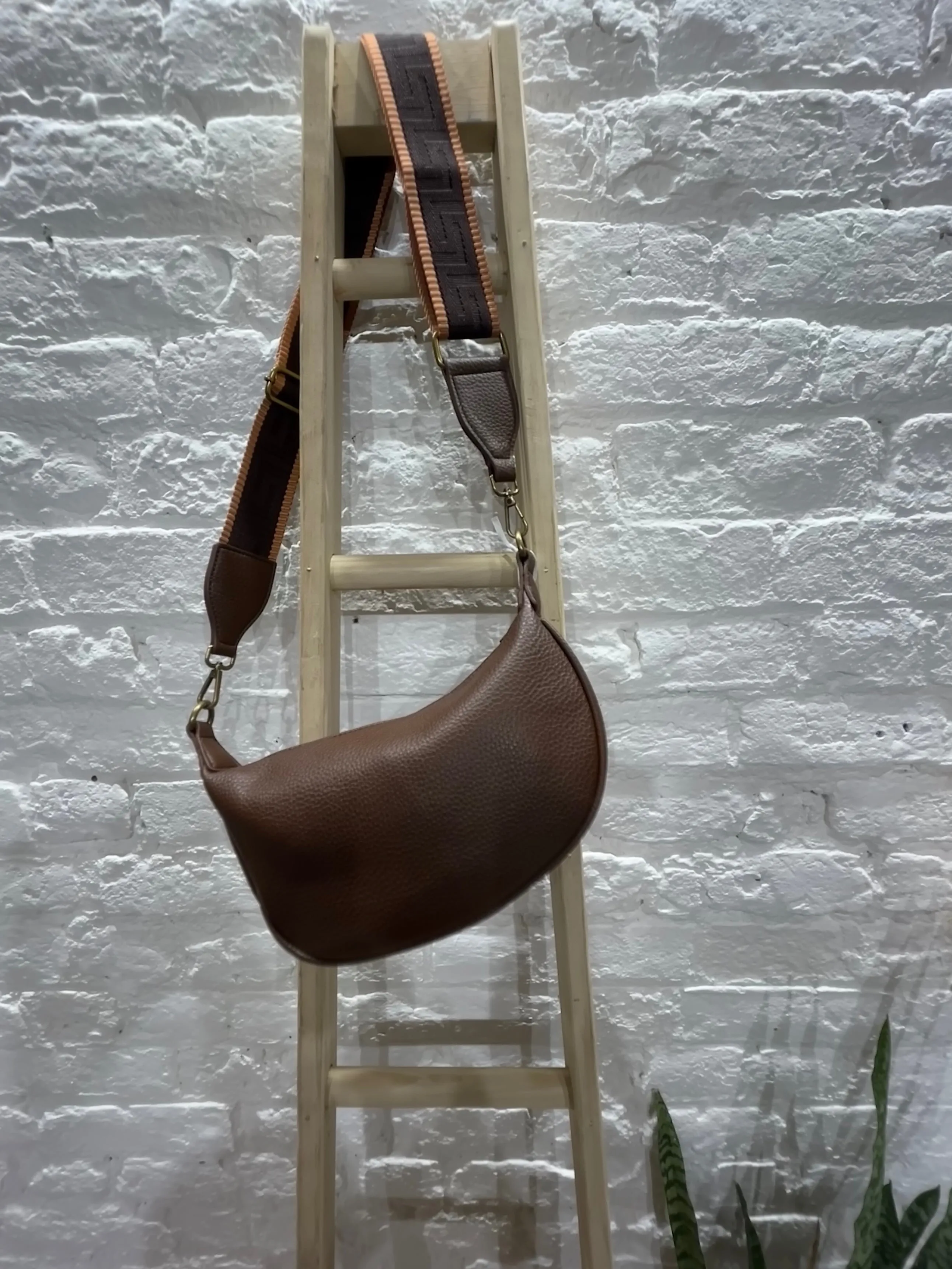 The Large Dagenham Sling Banana Bag With Changeable Thick Pattern Strap
