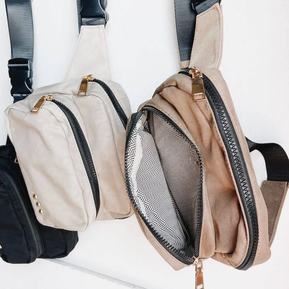 Tuscany Sling Bag: Khaki
