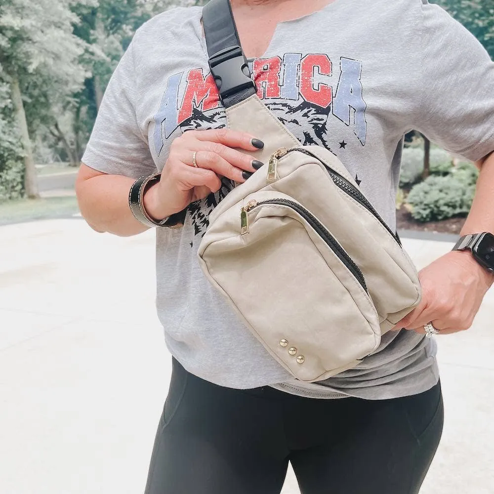 Tuscany Sling Bag: Khaki