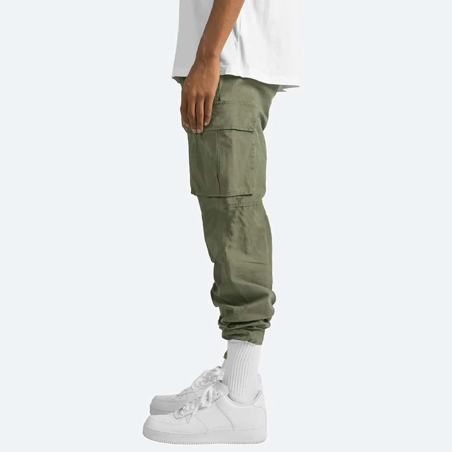 Vickyleb Men's Cargo Pants Casual Athletic Hiking Pants Joggers Loose Fit Cotton Straight Workout Sweatpants for Men