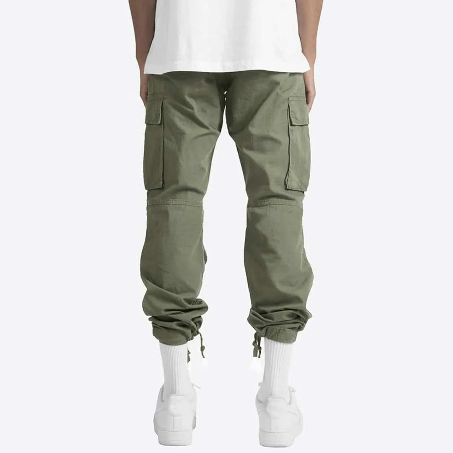 Vickyleb Men's Cargo Pants Casual Athletic Hiking Pants Joggers Loose Fit Cotton Straight Workout Sweatpants for Men
