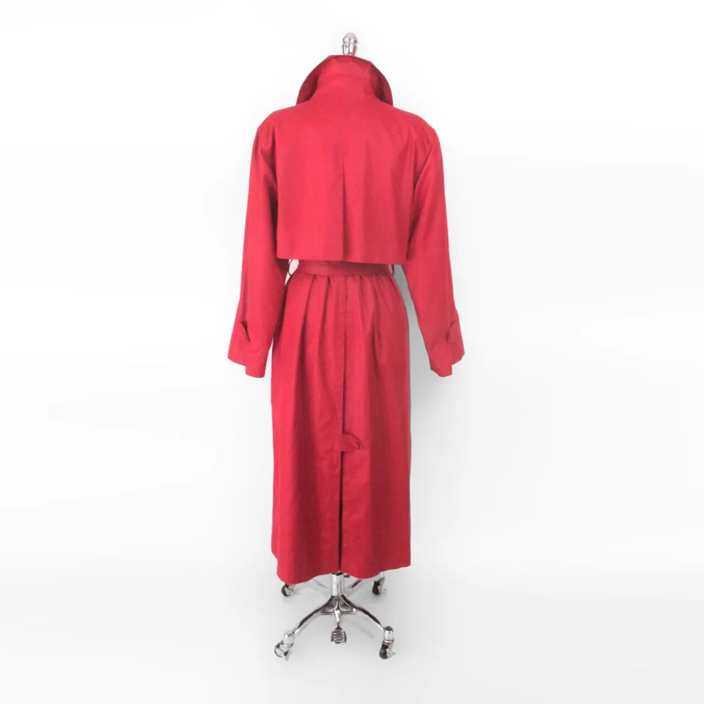Vintage London Fog Red Trench Coat 10 R M