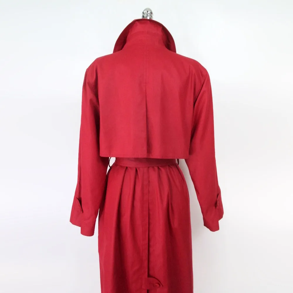 Vintage London Fog Red Trench Coat 10 R M