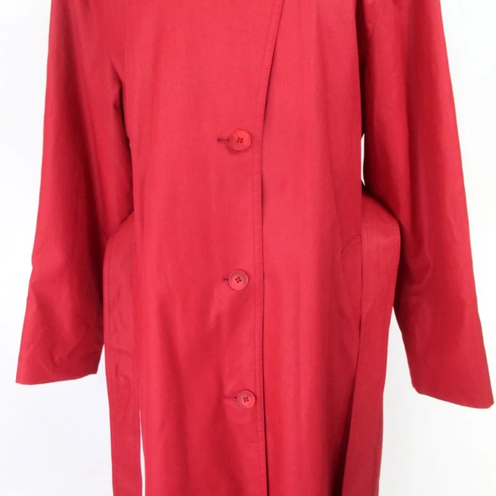 Vintage London Fog Red Trench Coat 10 R M