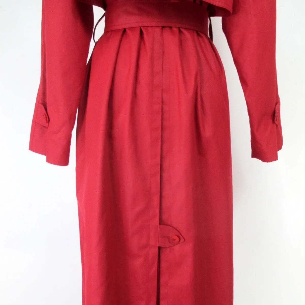 Vintage London Fog Red Trench Coat 10 R M