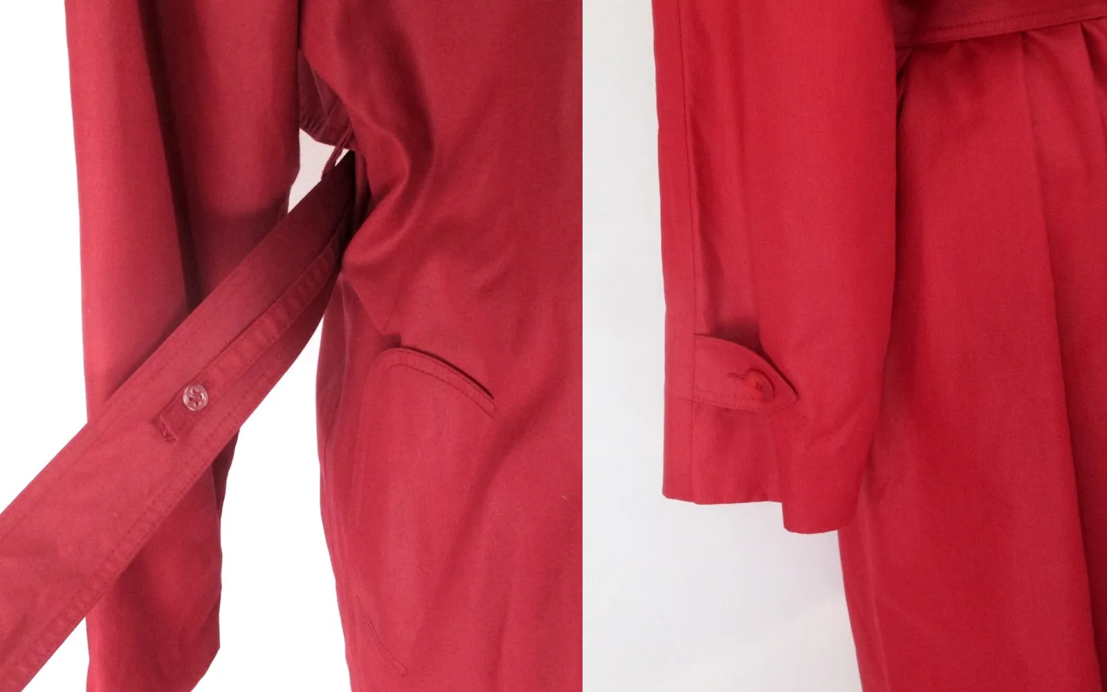 Vintage London Fog Red Trench Coat 10 R M
