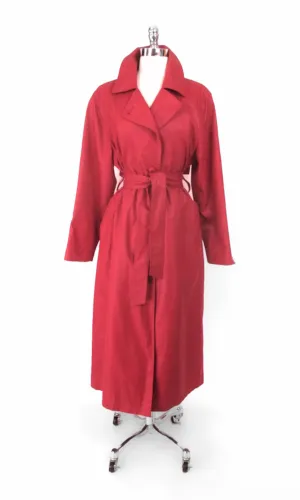 Vintage London Fog Red Trench Coat 10 R M