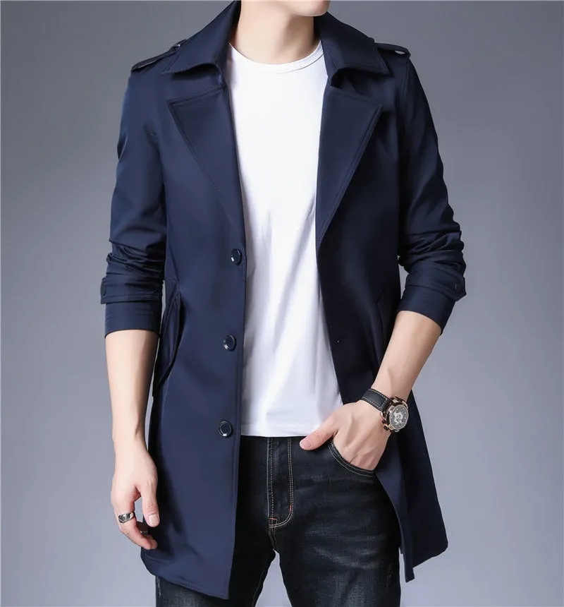 West Louis Business Trench Windbreaker Overcoat