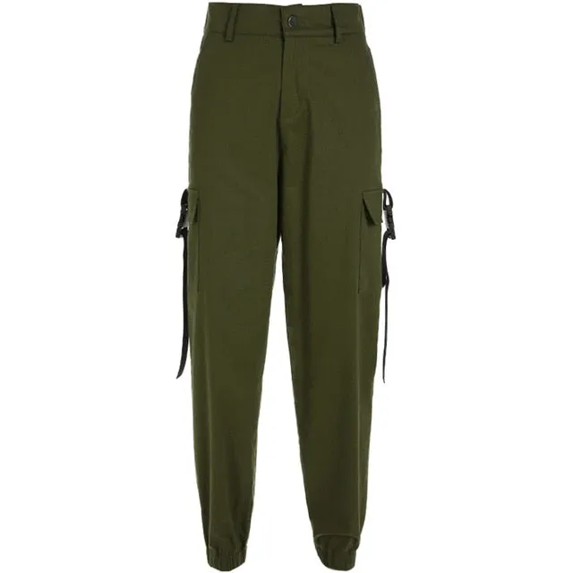 Women High Waist Streetwear Cargo Pants