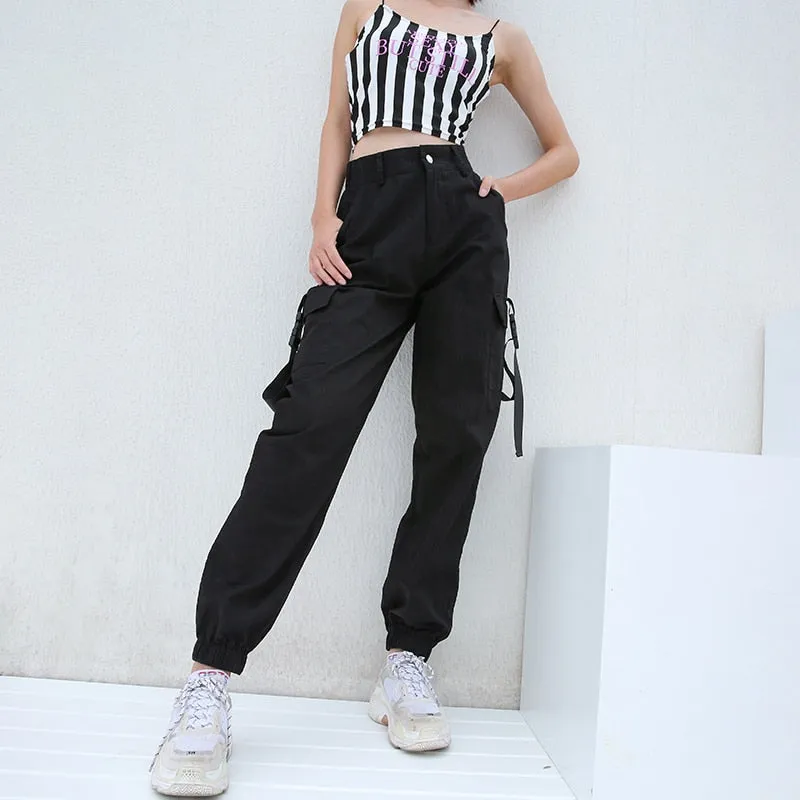 Women High Waist Streetwear Cargo Pants