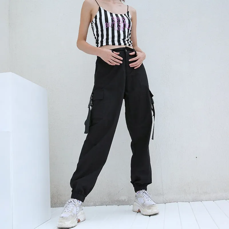 Women High Waist Streetwear Cargo Pants