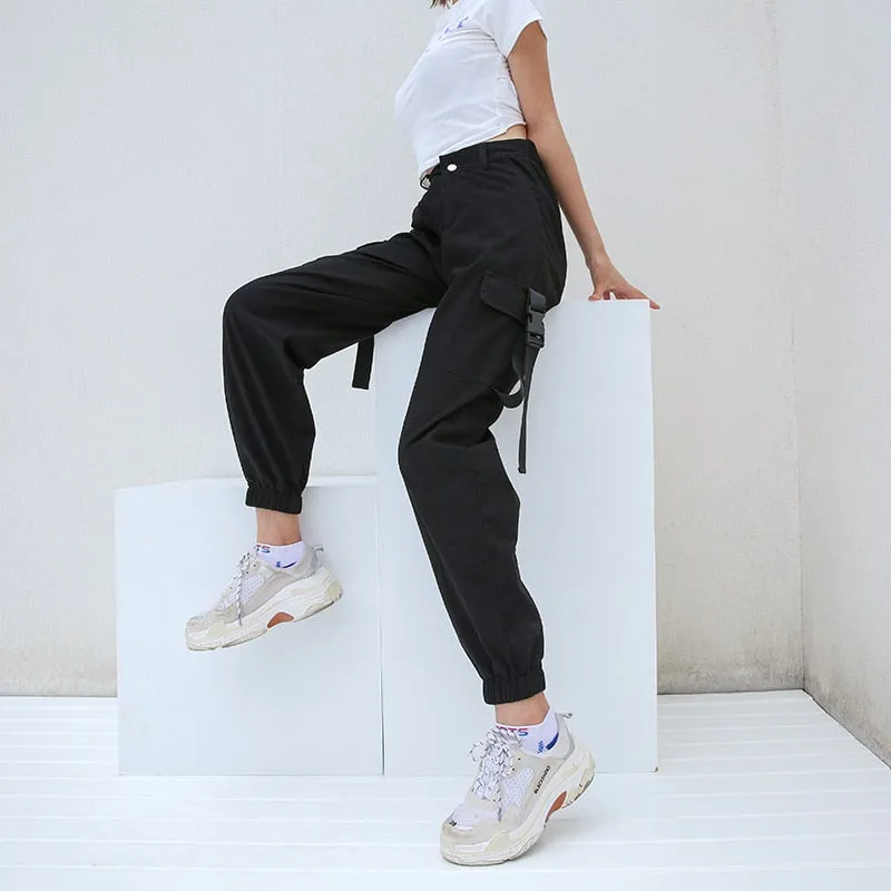 Women High Waist Streetwear Cargo Pants